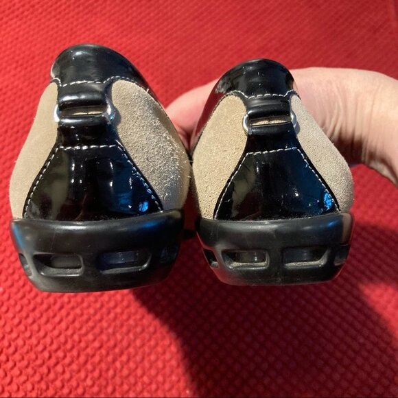 COLE HAAN + NIKE AIR Sz 8.5B Suede Patent  Leather Horse bit Driving Shoe Loafer - Picture 7 of 10